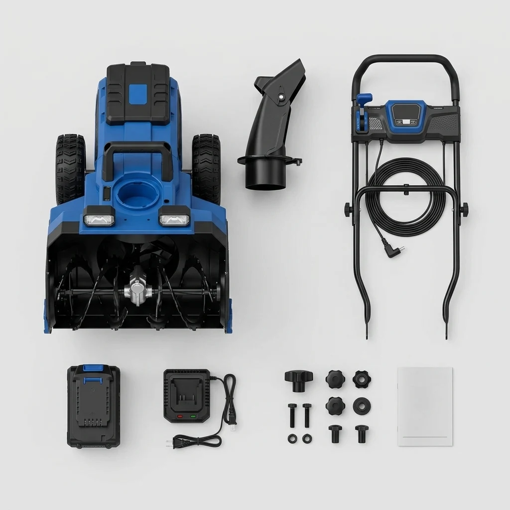 SnowTitan Pro Cordless Snow Blower Official Package Contents